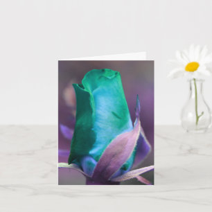 Carte Photographie de fleurs de rose turquoise Note