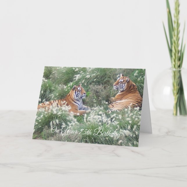 Carte Photographie de la faune Tigres Custom 75e anniver (Devant)