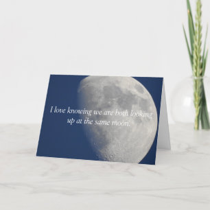 Carte  Photographie de la lune, romantique vous manquant