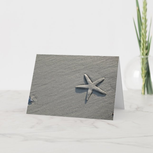 Carte Photographie de la plage de sable de Starfish (Devant)