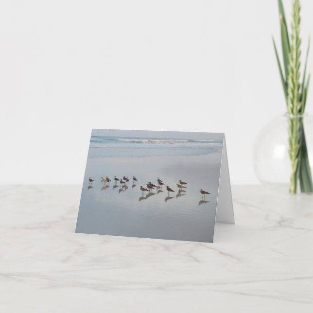 Carte Photographie de plage vide à l'intérieur Merci (Devant)