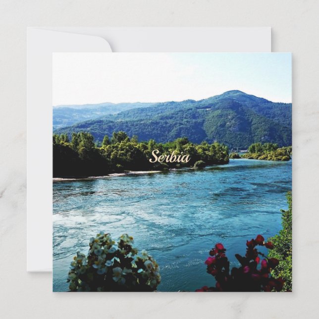 Carte Photographie du paysage de Serbie (Devant)