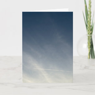 Carte Photographie minimaliste de ciel bleu et de traîné