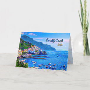 Carte Photographie moderne de voyage d'Amalfi Italie