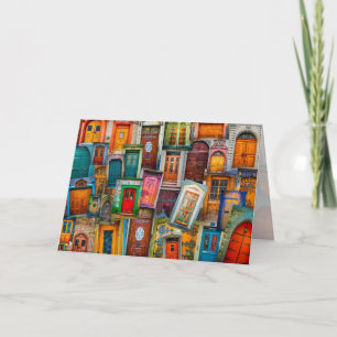 Carte Photographie vintage unique moderne d'art de porte