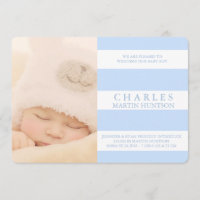 CARTE PHOTOGRAPHIQUE DE FAIRE-PART DE NAISSANCE DE