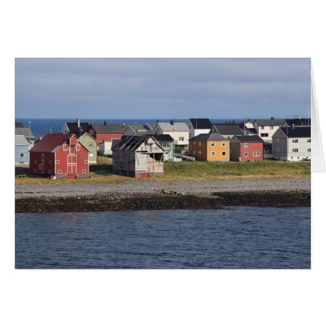 Carte photographique des maisons à Vardø (Devant Horizontal)
