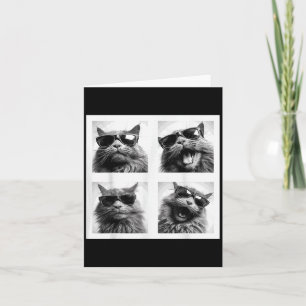Carte Photomaton de chat graphique drôle selfie drôle _1