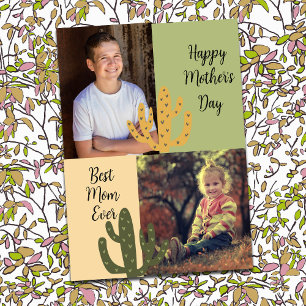 Carte Photos personnalisées Meilleure Maman Jamais Cactu