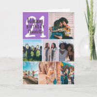 Photos violettes fillette cool grille de collage 2