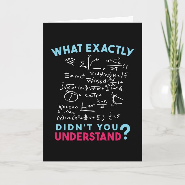 Carte Physique Math Formule Plaisanterie (Devant)