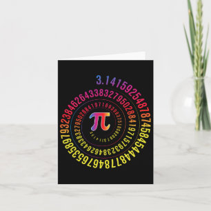 Carte Pi Jour Math Geek Nerd 3.1415 Numéro Irrationnel P
