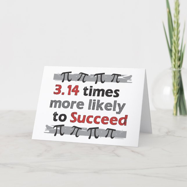 Carte Pi Success Funny Math Graduation Card (Devant)