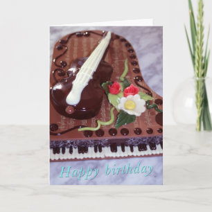 Carte piano à queue au chocolat