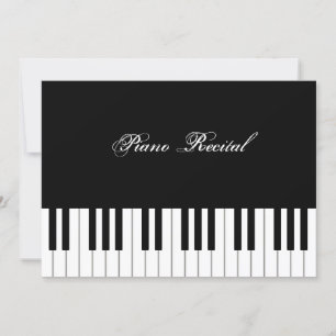 Carte Piano Clavier Élégant Musicien Personnalisé