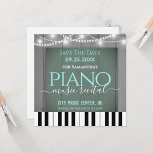 Carte Piano Music Considérant Enregistrer la date