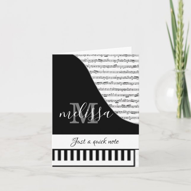Carte Piano personnalisable (Devant)