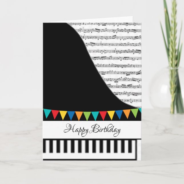 Carte piano personnalisable (Devant)