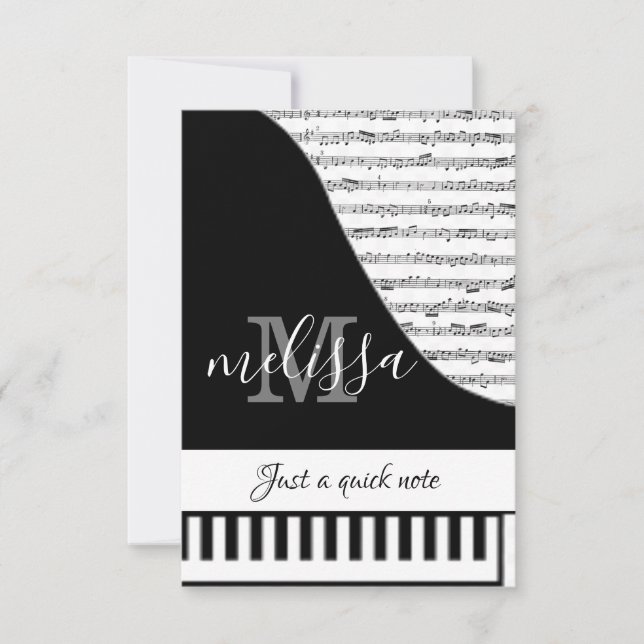 Carte Piano personnalisable (Devant)