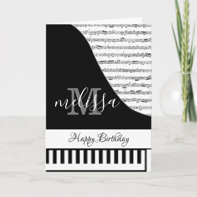Carte Piano personnalisable (Devant)