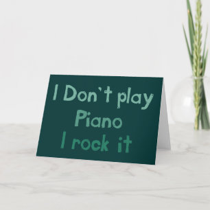 Carte Piano Rock It Grey Card
