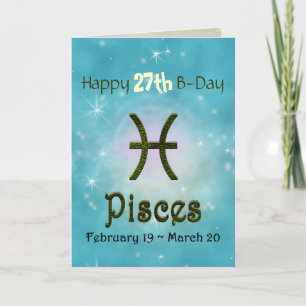 Carte Pick Color Pisces Zodiac astrologique