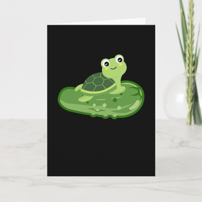 Carte Picket Tortue Concombre Gherkin Enfants (Devant)
