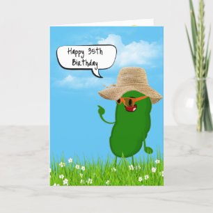 Carte Pickle Personne avec Casquette pour 35e anniversai