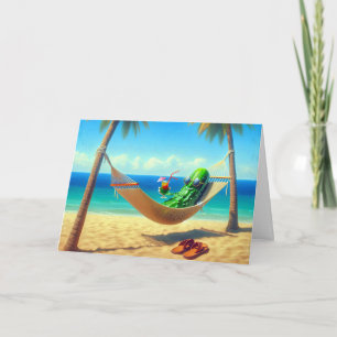Carte Pickle Relaxant Dans Hammock Anniversaire