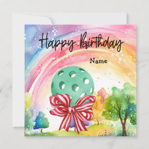 Carte Pickleball avec cadeaux d'anniversaire