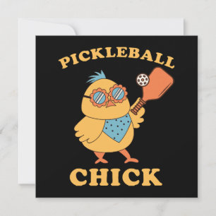 Carte Pickleball Chick - rétro