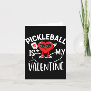 Carte Pickleball est la Saint-Valentin pickleball cœur f