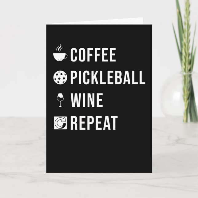Carte Pickleball Gift Pickleball Répétition (Devant)