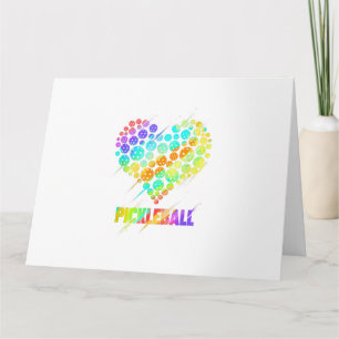 Carte Pickleball Heart - Drôle Colorful Paddle Sports Pl