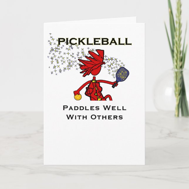 Carte Pickleball Paddles Bien Avec D'Autres (Devant)
