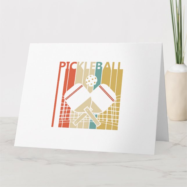 Carte Pickleball Rétro Vintage  (Devant)