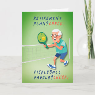 Carte Pickleball Serve et fête la retraite Anniversaire