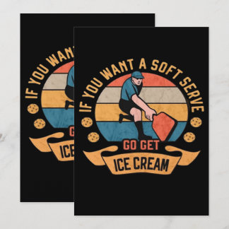 Carte Pickleball Si vous voulez Soft Serve aller obtenir
