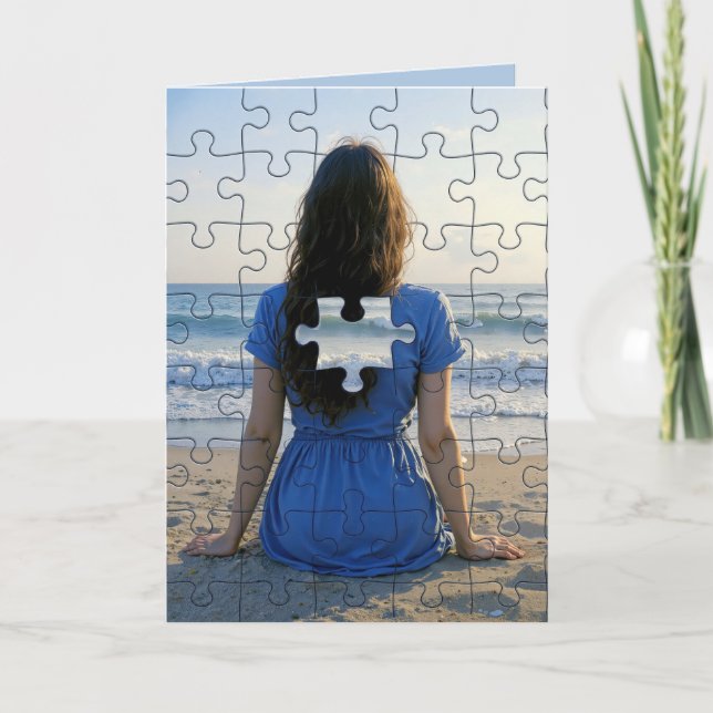 Carte Pièce de puzzle manquante pour l'anniversaire (Devant)