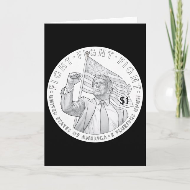 Carte Pièce de Trump un dollar _1  (Devant)