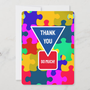 Carte Pièces de puzzle cool Merci