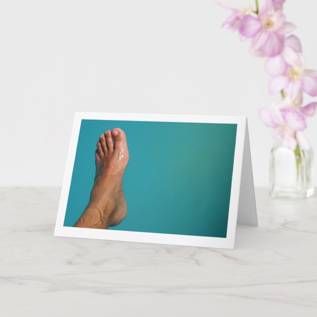 Carte Pied dans le portrait de l'eau (Orchidée)