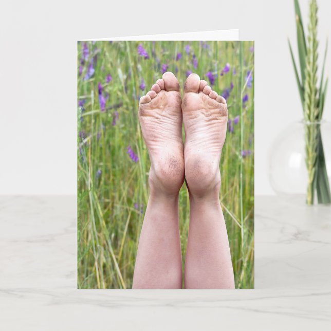 Carte Pieds Nus Anniversaire (Devant)