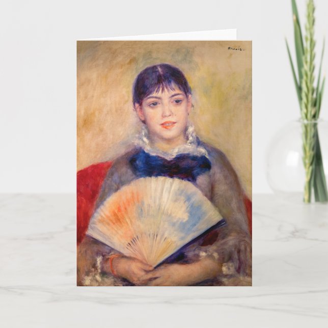 Carte Pierre-Auguste Renoir - Fille avec un ventilateur (Devant)