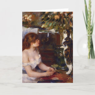 Carte Pierre-Auguste Renoir- Fille et chat