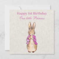 Pierre le lapin rose veste Premier anniversaire