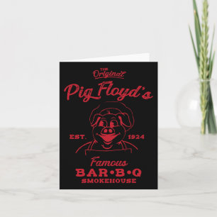 Carte Pig Floyd's célèbre Byr-b-q Smokehouse Funny Bbq B