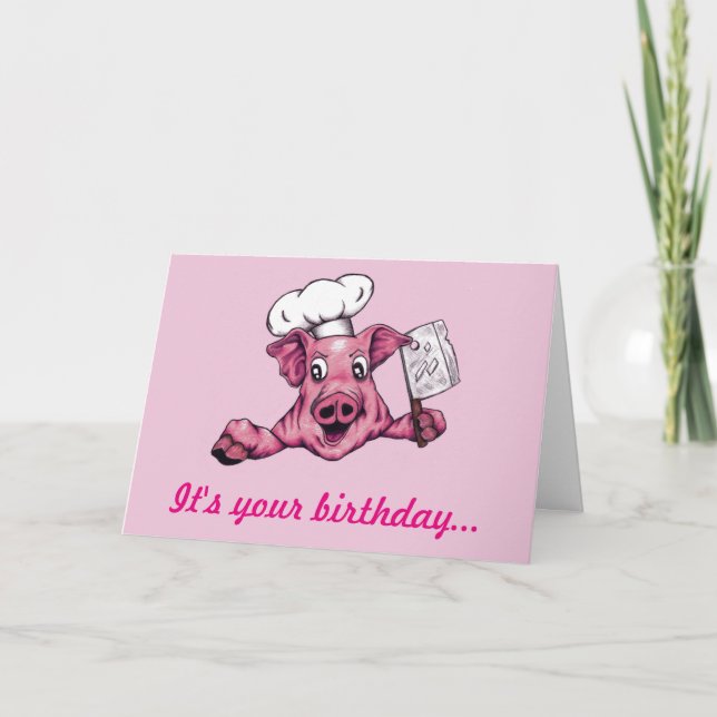 Carte Piggy L'Anniversaire De Cochon Amusant Hamiciac Ma (Devant)