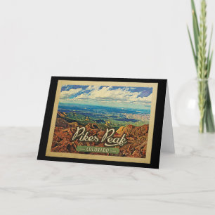 Carte Pikes Peak Colorado Vintage voyage