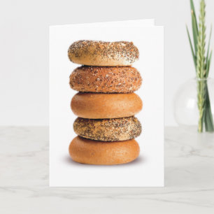 CARTE PILE DE BAGELS LOX LOVE SESAME POPPY SEED CHAQUE